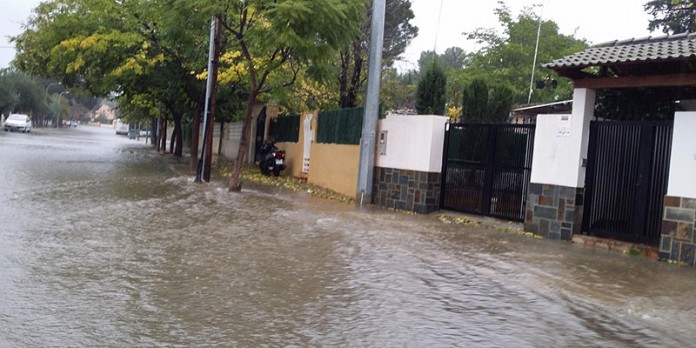 El barranco del Rubio durante las lluvias del 2 de noviembre