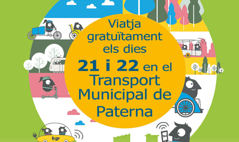 Paterna se suma a la Semana Europea de la Movilidad con transporte municipal gratuito los días 21 y 22 de septiembre