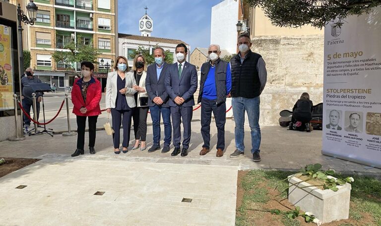 Paterna se suma al proyecto mundial Stolpersteine colocando tres Piedras del Tropiezo en recuerdo de los paterneros prisioneros en Mauthausen