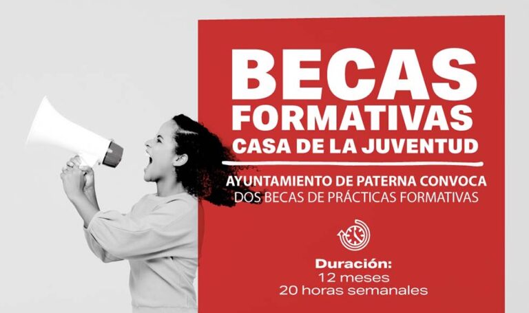 Paterna convoca dos becas de prácticas formativas remuneradas para monitores en la Casa de la Juventud