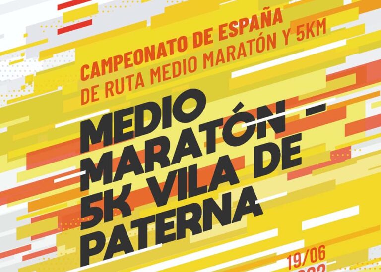 Paterna abre las inscripciones del Campeonato de España de Ruta de Medio Maratón y 5K que acogerá el 19 de junio