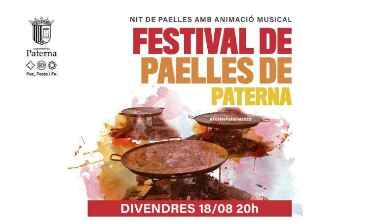 Paterna recupera el Festival de Paellas en sus Fiestas Mayores 2023