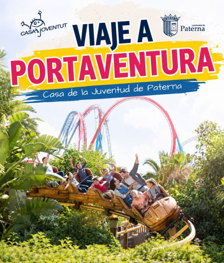 El Ayuntamiento de Paterna estrena sus viajes para jóvenes con una escapada a PortAventura y Ferrari Land en junio